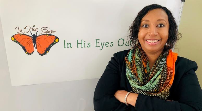 Carla Clanagan founded In His Eyes Outreach, an organization dedicated to educating and supporting women who are incarcerated or re-entering society. Carla Clanagan founded In His Eyes Outreach.