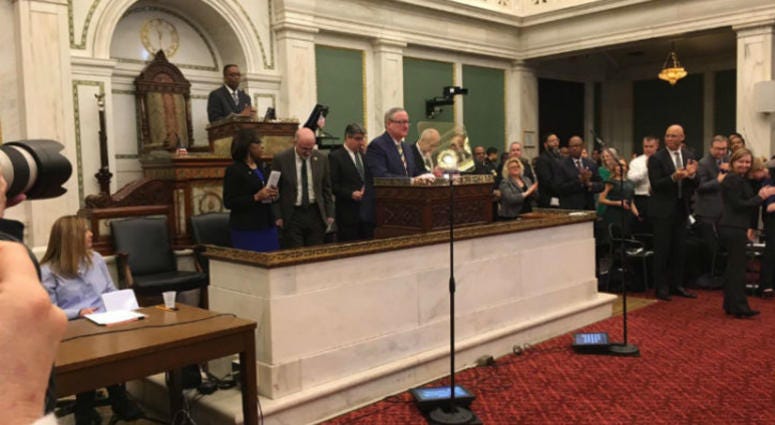 Mayor Jim Kenney has confirmed that, despite appearances to the contrary, he really does like his job. It was one of the lighter moments during his Thursday address to City Council in which he laid out what might be called an "election year" budget. Mayor Jim Kenney has confirmed that, despite appearances to the contrary, he really does like his job. It was one of the lighter moments during his Thursday address to City Council in which he laid out what might be called an "election year" budget.
