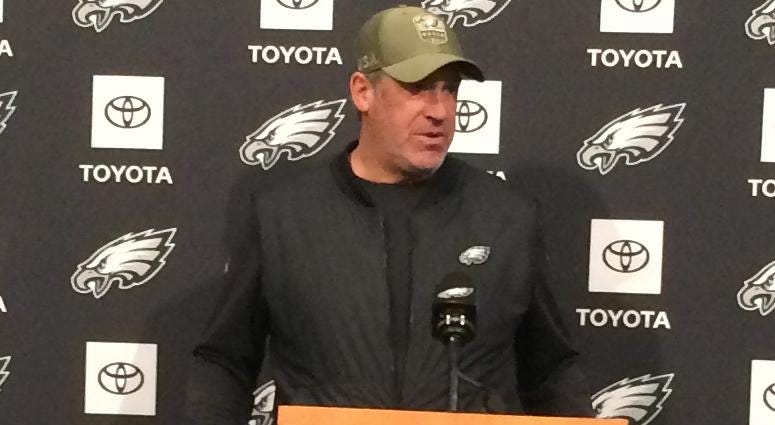 Eagles head coach Doug Pederson addresses the media in advance of Sunday's showdown with the Seattle Seahawks. Eagles head coach Doug Pederson addresses the media in advance of Sunday's showdown with the Seattle Seahawks.