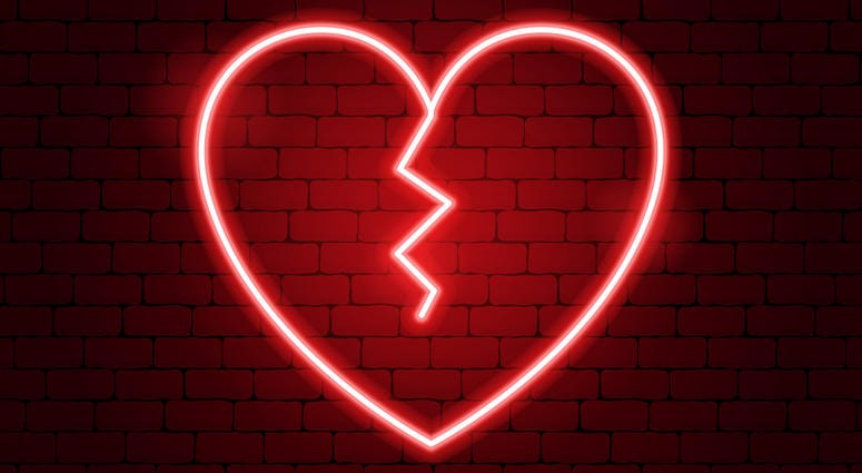A broken heart. A broken heart.