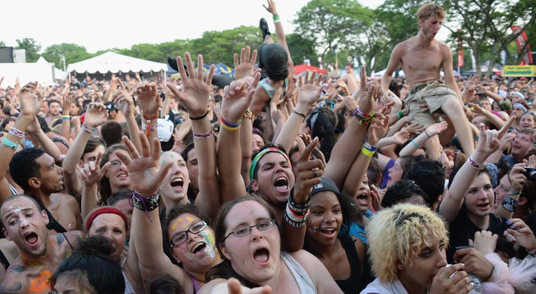 Festival atmosphere during Warped Tour 2013 at PNC Bank Arts Center on July 7, 2013 in Holmdel, New Jersey. Warped Tour 2013 in Holmdel, New Jersey