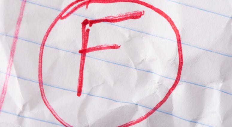 Bad grades. Bad grades.