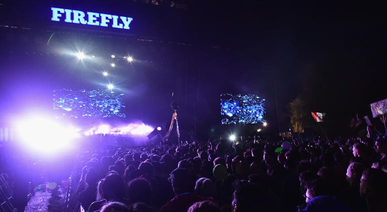 Deadmau5 performs onstage at Firefly Music Festival on June 18, 2016 in Dover, Delaware. Firefly Festival 2016