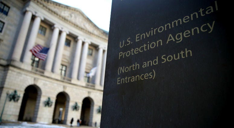 A view of the U.S. Environmental Protection Agency (EPA) headquarters on March 16, 2017 in Washington, DC. U.S. President Donald Trump's proposed budget for 2018 seeks to cut the EPA's budget by 31 percent from $8.1 billion to $5.7 billion. EPA