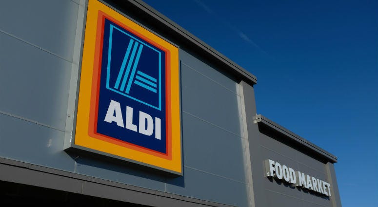 An Aldi discount grocery store stands on December 28, 2017 in Edgewood, Maryland. Aldi