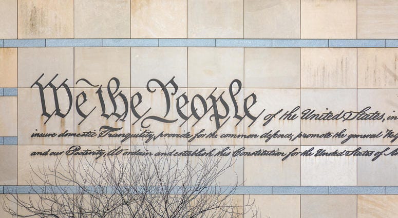 "We the People" is engraved in the facade of the National Constitution Center in Philadelphia. "We the People" is engraved in the facade of the National Constitution Center in Philadelphia.