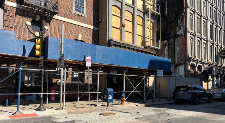 The current look at 3rd and Chestnut one year after a 4-alarm fire tore through a condo. Old City Condo Fire