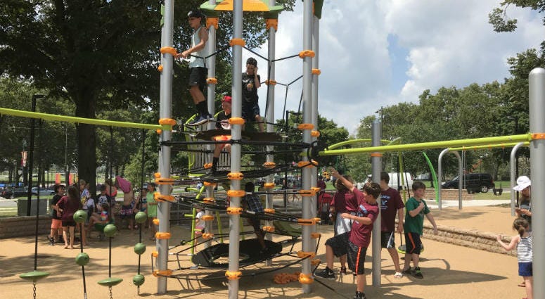 Von Colln Field has a new look, thanks to a $2.8 million restoration project that has made the area more family- and kid-friendly. Von Colln Field