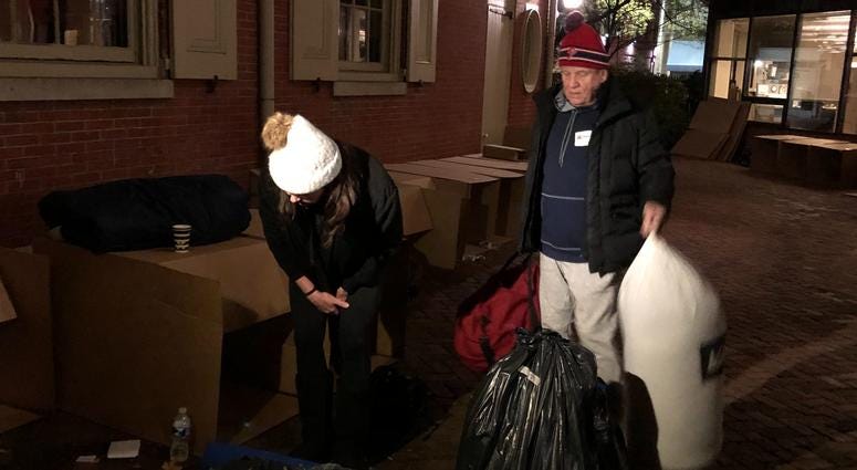 Charlie Manuel sleeps on the streets to raise money for homeless youth. Charlie Manuel sleeps on the streets to raise money for homeless youth.