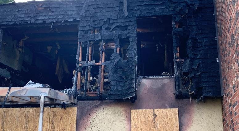 Fire rips through a section of the Ryan’s Run East Apartments in Maple Shade overnight. Fire rips through a section of the Ryan’s Run East Apartments in Maple Shade overnight.