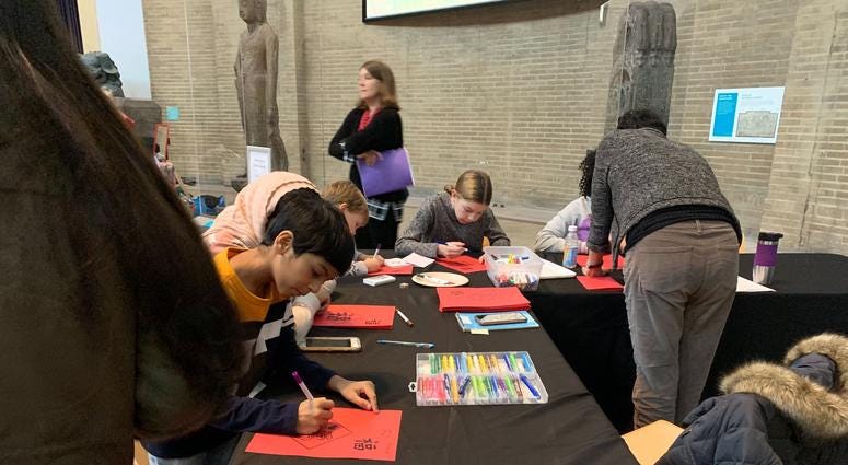The Penn Museum hosted an educational event for young visitors about holiday celebrations across the globe. The Penn Museum hosted an educational event for young visitors about holiday celebrations across the globe.