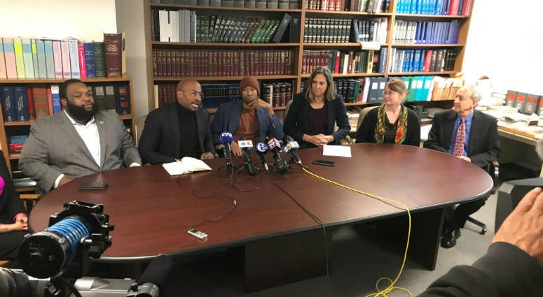 Maurice Hudson was on probation and jailed for being unable to pay his court costs. He is now free. Maurice Hudson at a press conference discussing getting sent to jail for not being able to pay court costs.