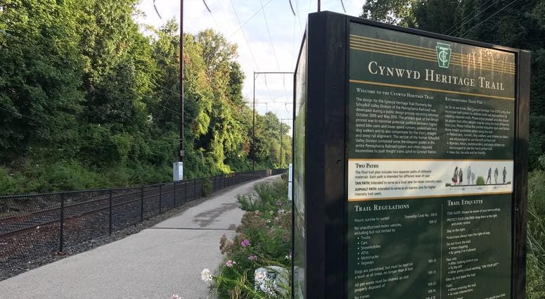 A man was arrested Aug. 21, 2019 for allegedly attacking a man with a machete along the Cynwyd Heritage Trail. Cynwyd Heritage Trail