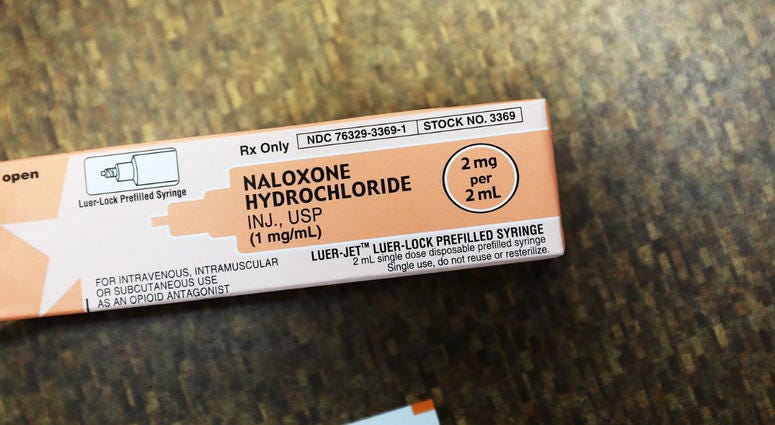 The contents of an overdose rescue kit are displayed in a class on overdose prevention held by non-profit Positive Health Project, holds up an overdose rescue kit after completion of the class on August 9, 2017 in New York City. The contents of an overdose rescue kit are displayed in a class on overdose prevention held by non-profit Positive Health Project, holds up an overdose rescue kit after completion of the class on August 9, 2017 in New York City.