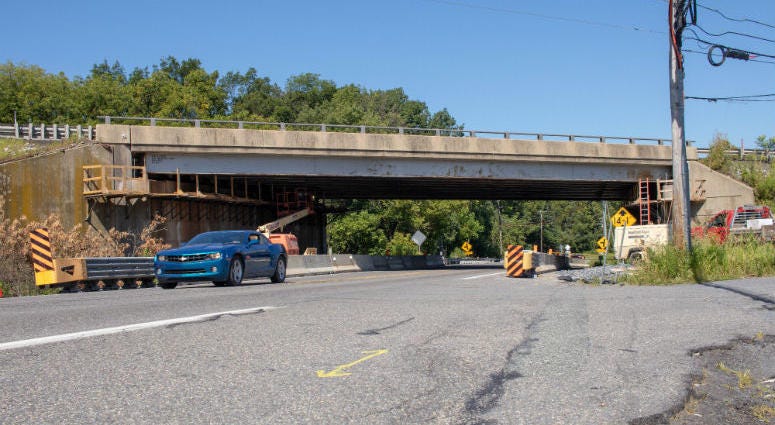 Philadelphia-area drivers who use the Northeast Extension of the Pennsylvania Turnpike to get to the Poconos are facing a substantial detour this weekend as crews replace a bridge spanning the toll road. Route 309 bridge.