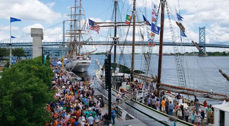 All eyes will be on Penn's Landing as a fleet of Tall Ships dominates the Delaware. Sail Philadelphia Festival