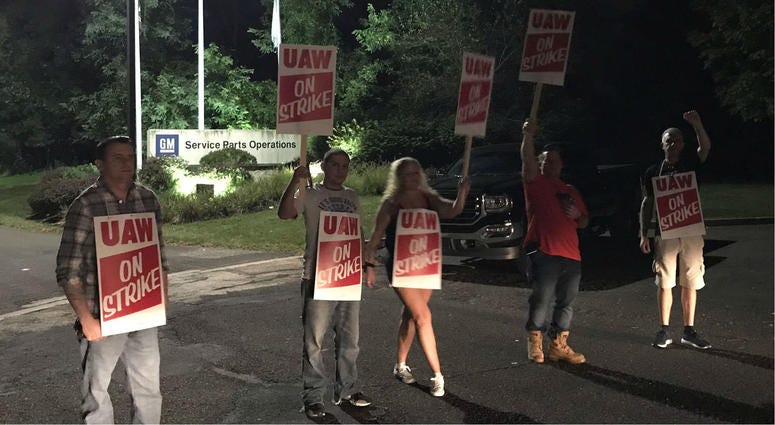 Nearly 50,000 UAW members who work in GM facilities across the country, including here in Langhorne, are now on strike. Nearly 50,000 UAW members who work in GM facilities across the country, including here in Langhorne, are now on strike.