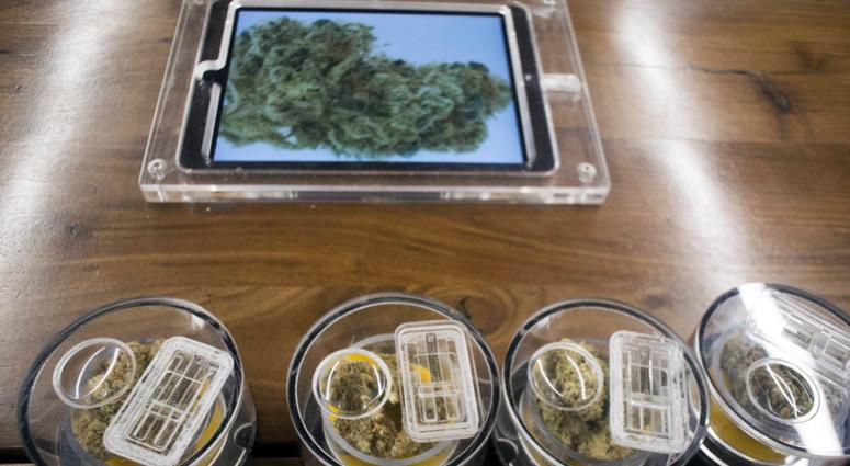 Jan 2, 2018; West Hollywood, CA, USA; Marijuana samples on display at MedMen in West Hollywood. January 1 it became legal in California to sell recreational marijuana, but many shops began sales on Jan.2. Jan 2, 2018; West Hollywood, CA, USA; Marijuana samples on display at MedMen in West Hollywood. January 1 it became legal in California to sell recreational marijuana, but many shops began sales on Jan.2.
