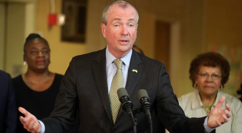 New Jersey Gov. Phil Murphy during a press conference as he talks about the budget impasse, June 28, 2018, in Trenton, New Jersey. New Jersey Gov. Phil Murphy