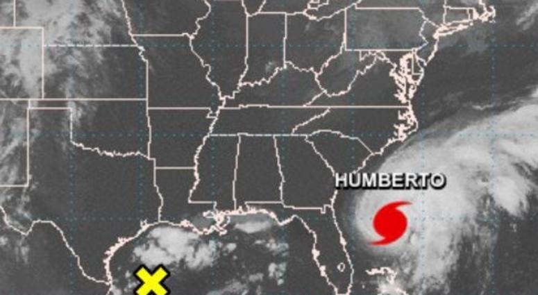 Shown is the 7 a.m. Sept. 16, 2019, weather advisory for Hurricane Humberto, located here a couple hundred miles east-northeast of Cape Canaveral, Florida. Shown is the 7 a.m. Sept. 16, 2019, weather advisory for Hurricane Humberto, located here a couple hundred miles east-northeast of Cape Canaveral, Florida.