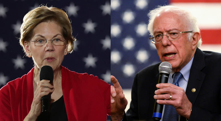 Elizabeth Warren and Bernie Sanders Elizabeth Warren and Bernie Sanders