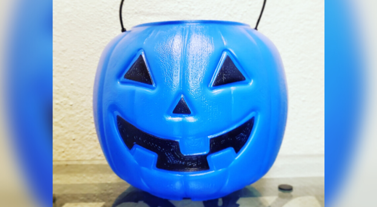 Blue pumpkin bucket Blue pumpkin bucket