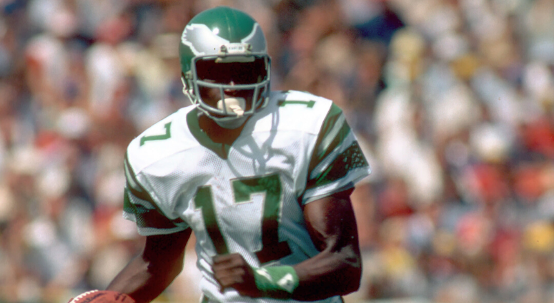 Philadelphia Eagles receiver (17) Harold Carmichael in action during the 1983 pre-season against the Green Bay Packers at Lambeau Field. Harold Carmichael