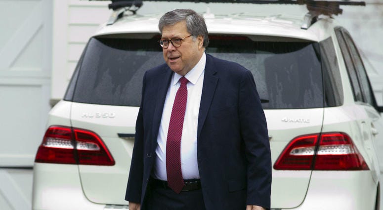 Attorney General William Barr leaves his home in McLean, Va., on Thursday, March 21, 2019. Special Counsel Robert Mueller is expected to present a report to the Justice Department any day now. Attorney General William Barr leaves his home in McLean, Va., on Thursday, March 21, 2019. Special Counsel Robert Mueller is expected to present a report to the Justice Department any day now.