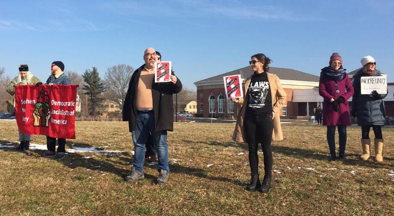South Jersey Democratic Socialists and Moore Unity combined to push back against messaging from KKK in Moorestown, N.J. South Jersey Democratic Socialists and Moore Unity combined to push back against messaging from KKK in Moorestown, N.J.