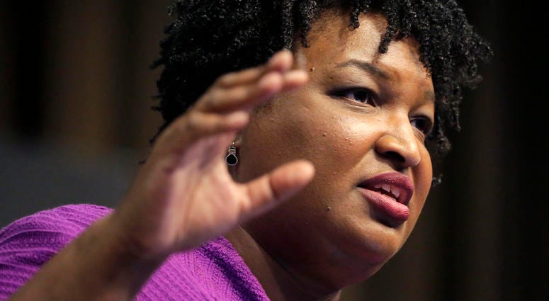 Former Georgia gubernatorial candidate Stacey Abrams speaks during the National Action Network Convention in New York, Wednesday, April 3, 2019. Former Georgia gubernatorial candidate Stacey Abrams speaks during the National Action Network Convention in New York, Wednesday, April 3, 2019.