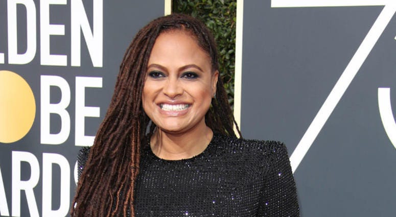Ava DuVernay arrives for the 75th Golden Globe Awards at the Beverly Hilton. Ava DuVernay arrives for the 75th Golden Globe Awards at the Beverly Hilton.