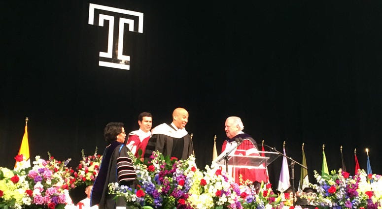 U.S. Sen. Cory Booker, D-New Jersey, was the commencement speaker for Temple University largest-ever graduating class. U.S. Sen. Cory Booker