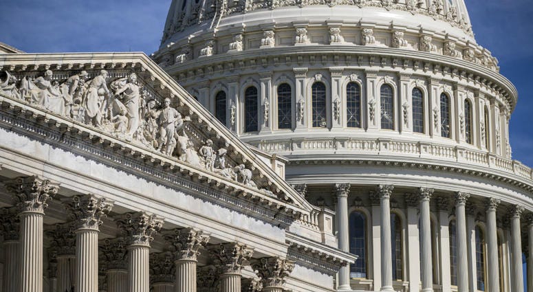 The Capitol is seen in Washington, Friday, June 15, 2018. Calls are mounting on Capitol Hill for the Trump administration to end the separation of families at the southern border ahead of a visit from President Donald Trump to discuss legislation. The Capitol is seen in Washington, Friday, June 15, 2018. Calls are mounting on Capitol Hill for the Trump administration to end the separation of families at the southern border ahead of a visit from President Donald Trump to discuss legislation.