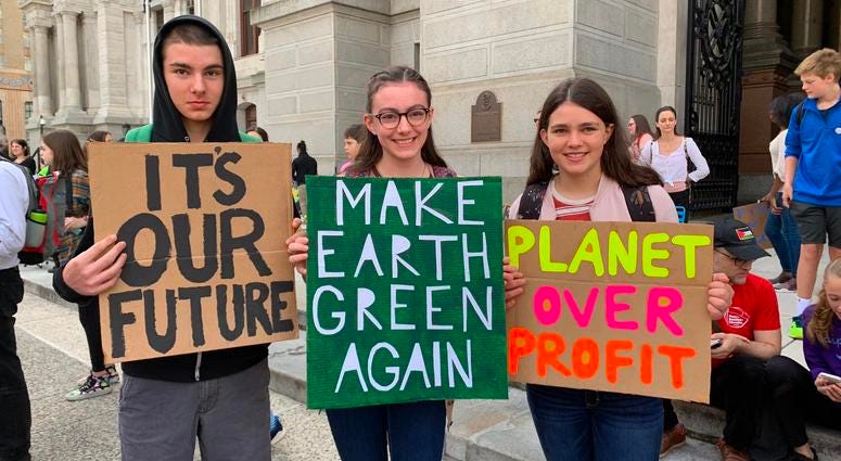Thousands of Philadelphia and Philadelphia-area students skipped school Friday to gather at City Hall in solidarity with a global Climate Strike of young people all around the world. Thousands of Philadelphia and Philadelphia-area students skipped school Friday to gather at City Hall in solidarity with a global Climate Strike of young people all around the world.