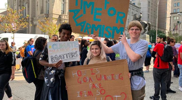 Thousands of Philadelphia and Philadelphia-area students skipped school Friday to gather at City Hall in solidarity with a global Climate Strike of young people all around the world. Thousands of Philadelphia and Philadelphia-area students skipped school Friday to gather at City Hall in solidarity with a global Climate Strike of young people all around the world.