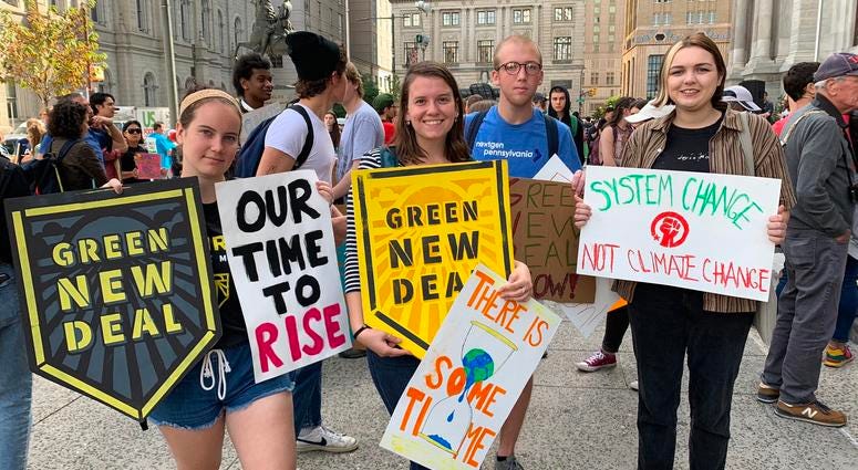 Thousands of Philadelphia and Philadelphia-area students skipped school Friday to gather at City Hall in solidarity with a global Climate Strike of young people all around the world. Thousands of Philadelphia and Philadelphia-area students skipped school Friday to gather at City Hall in solidarity with a global Climate Strike of young people all around the world.