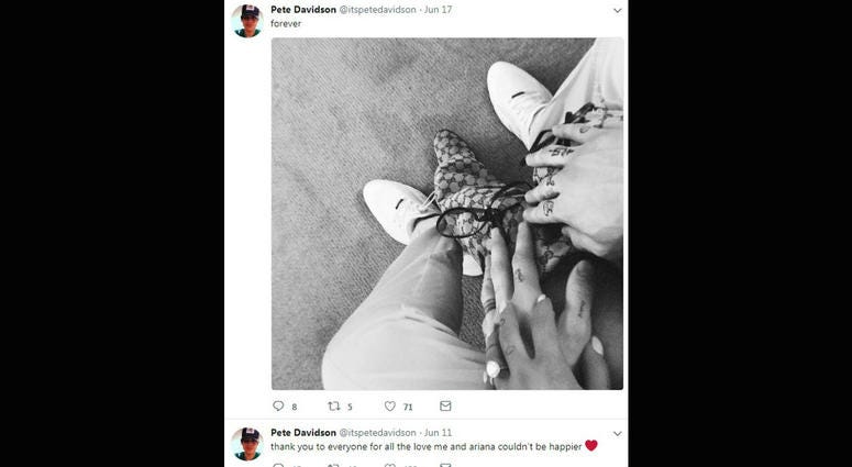 No joke here: Ariana Grande is engaged to "Saturday Night Live" performer Pete Davidson. The "SNL" star confirmed the news in an appearance on "The Tonight Show Starring Jimmy Fallon" on Wednesday. Pete Davidson Ariana Grande Engaged