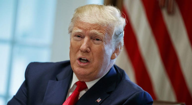 In this Thursday, June 13, 2019, file photo, President Donald Trump speaks during a meeting in the Cabinet Room of the White House, in Washington. In this Thursday, June 13, 2019, file photo, President Donald Trump speaks during a meeting in the Cabinet Room of the White House, in Washington.