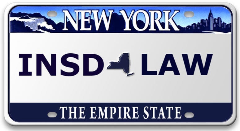 Inside the Law Pesonalized License Plate Vanity License Plate