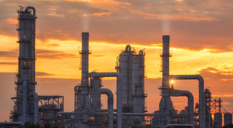 Chemical plant. Chemical plant.