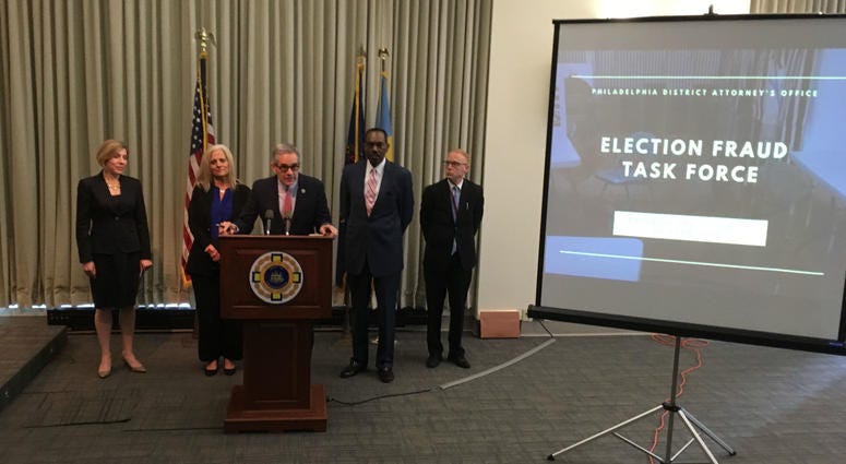 Philadelphia District Attorney Larry Krasner says his Election Fraud Task Force will be on the lookout for any potential election law violations. Philadelphia District Attorney Larry Krasner says his Election Fraud Task Force will be on the lookout for any potential election law violations.