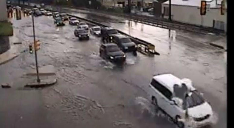 Flooding on U.S. 202 in Norristown Flooding on U.S. 202 in Norristown