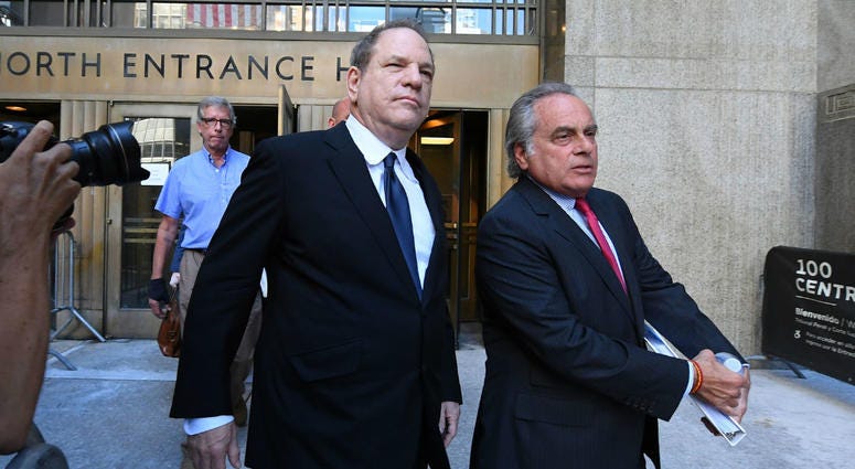 Harvey Weinstein leaves court with his lawyer, Ben Brafman. Harvey Weinstein leaves court with his lawyer, Ben Brafman.