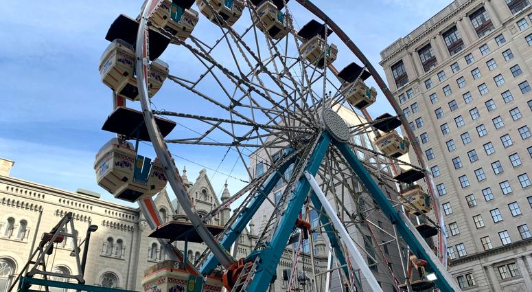 The Ferris wheel is one of the new additions to the holiday market in Center City. The Ferris wheel is one of the new additions to the holiday market in Center City.