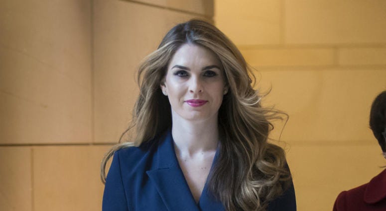In this Feb. 27, 2018 photo, then-White House Communications Director Hope Hicks arrives to meet behind closed doors with the House Intelligence Committee, at the Capitol in Washington. In this Feb. 27, 2018 photo, then-White House Communications Director Hope Hicks arrives to meet behind closed doors with the House Intelligence Committee, at the Capitol in Washington.