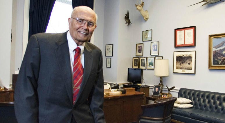 In a Feb. 4, 2009 file photo, Rep. John Dingell, D-Mich. poses for a photograph inside his office in House Rayburn Office Building on Capitol Hill in Washington. In a Feb. 4, 2009 file photo, Rep. John Dingell, D-Mich. poses for a photograph inside his office in House Rayburn Office Building on Capitol Hill in Washington.
