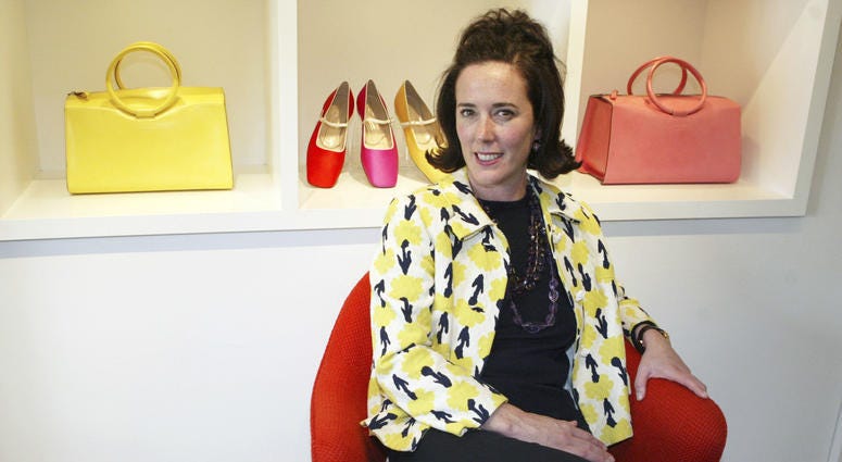 This May 13, 2004 photo shows designer Kate Spade during an interview in New York. designer Kate Spade
