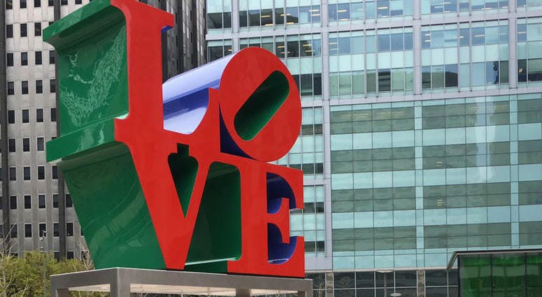Love Park statue Love Park statue