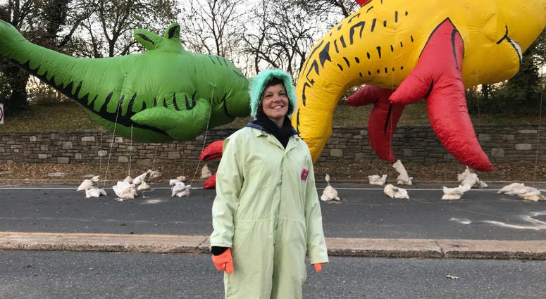One fish, two fish at the 2018 Thanksgiving Day Parade One fish, two fish balloons at the 2018 Thanksgiving Day Parade