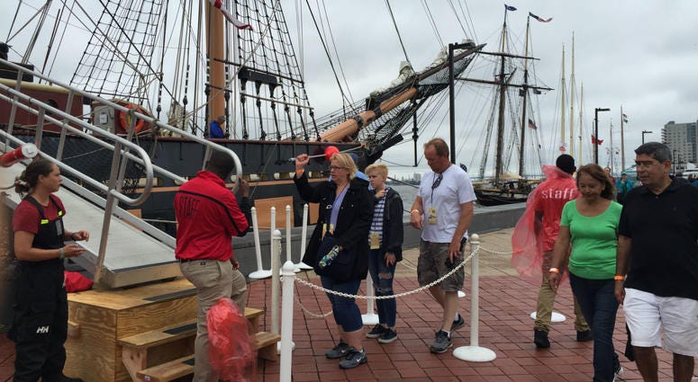 The weather didn't dampen the spirits of people celebrating Memorial Day at Penn's Landing. The weather didn't dampen the spirits of people celebrating Memorial Day at Penn's Landing.